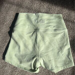 Fleo Mint/Light Lime Green Workout Shorts